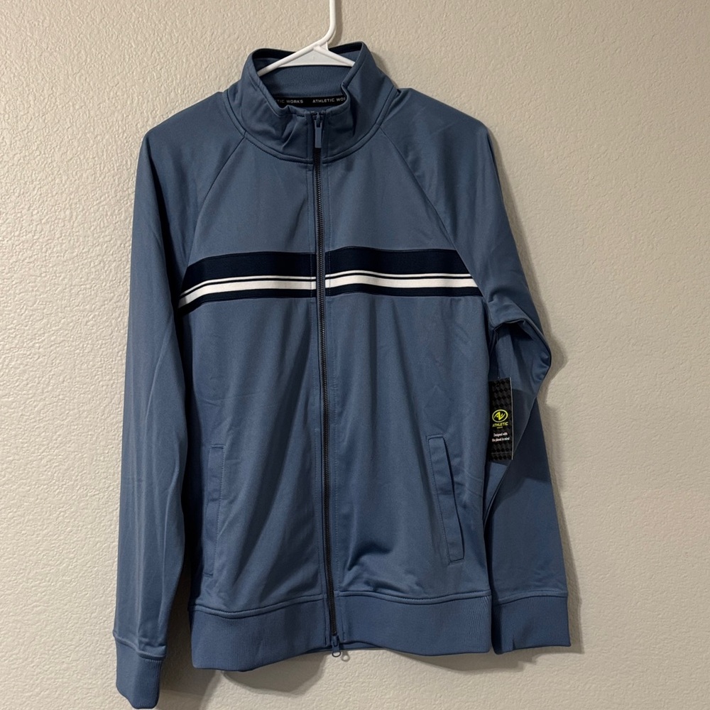 Athletic Works Men's Blue Zip-Up Jacket